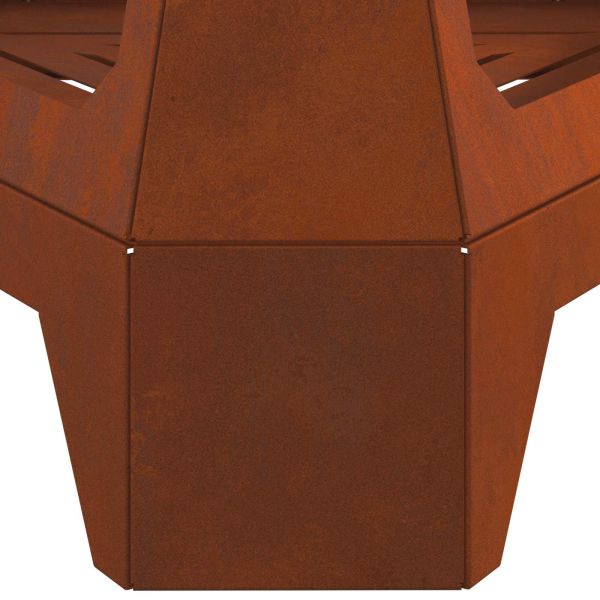 Огнище Кафяво 50 x 43 x 52 см Патинираща стомана