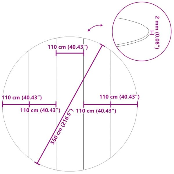Подложка за басейни светлосива Ø550 см полиестерен геотекстил