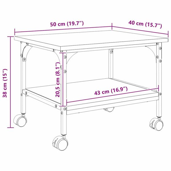Стойка за принтер Старо дърво 50 x 40 x 38 cm Инженерно дърво
