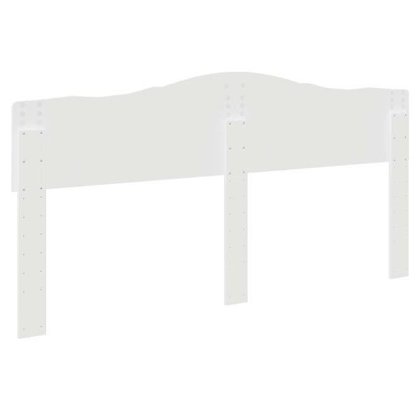 Облегалка за глава с таблото Гланц бяло 200 cm Инженерно дърво