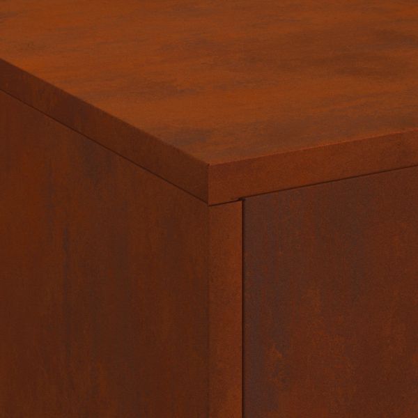 Огнище Кафяво 80 x 50 x 96 см Патинираща стомана