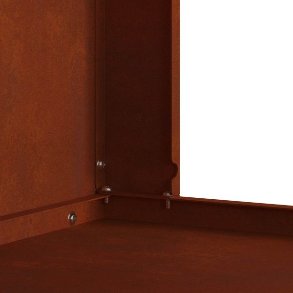 Огнище Кафяво 80 x 50 x 96 см Патинираща стомана