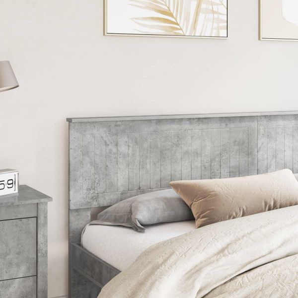 Облегалка за глава Циментено сиво 200 cm Инженерно дърво