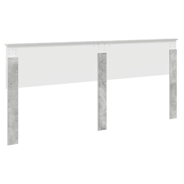 Облегалка за глава Циментено сиво 200 cm Инженерно дърво