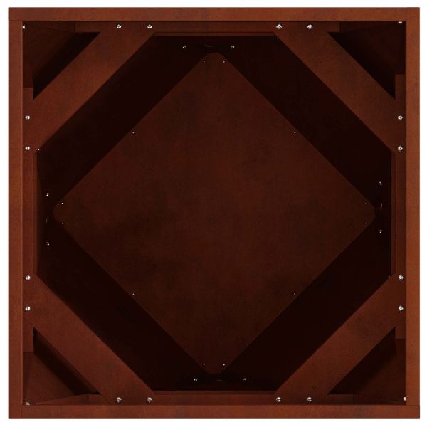 Кашпа 2 pcs Ръждясало 50 x 50 x 50 cm Патинираща стомана