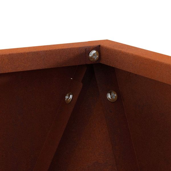 Кашпа 2 pcs Ръждясало 50 x 50 x 50 cm Патинираща стомана