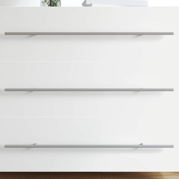 Дръжка за шкаф 2 pcs Сребрист 700 мм Неръждаема стомана