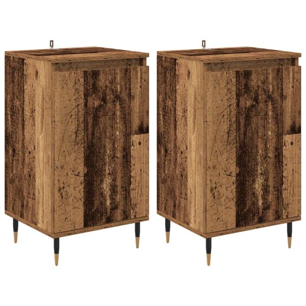 Служебен шкаф 2 pcs Старо дърво 40 x 35 x 70 см