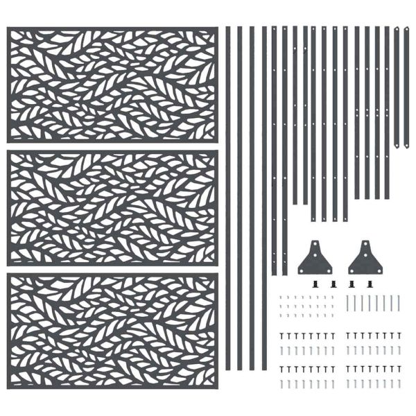 Екран за уединение Антрацит 100 x 50 x 180 см Стомана