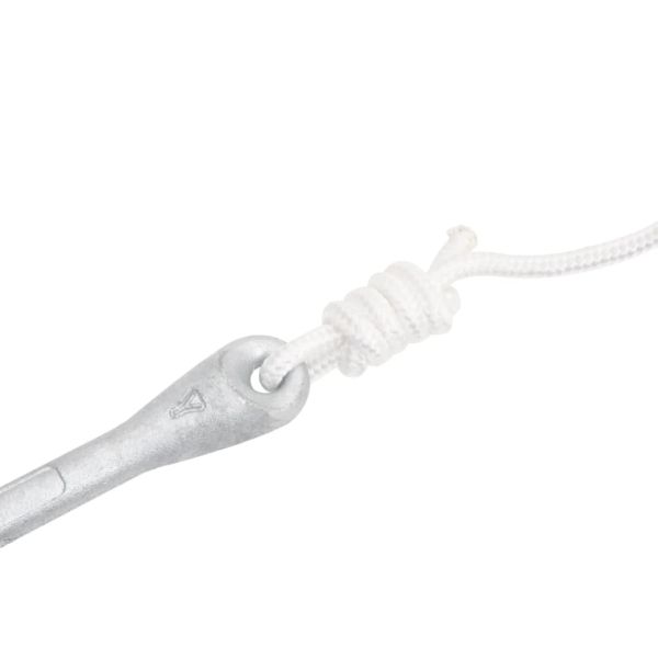 Сгъваема котва с въже, сребриста, 3,2 кг, ковък чугун