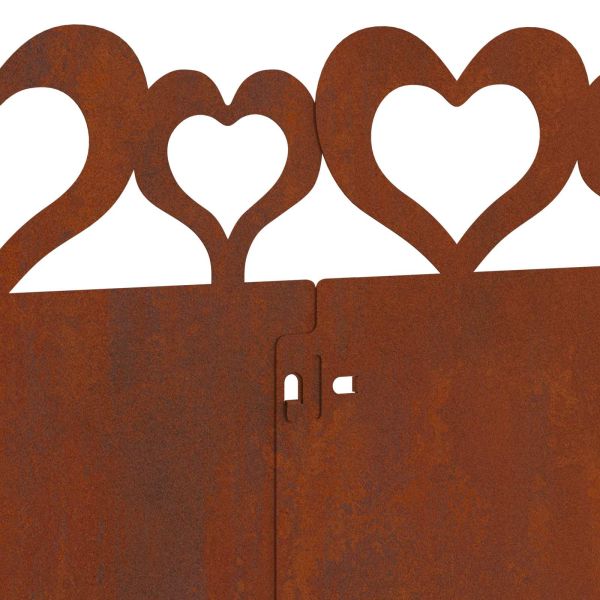 Ограничители за тревни площи 10 pcs Ръждясало