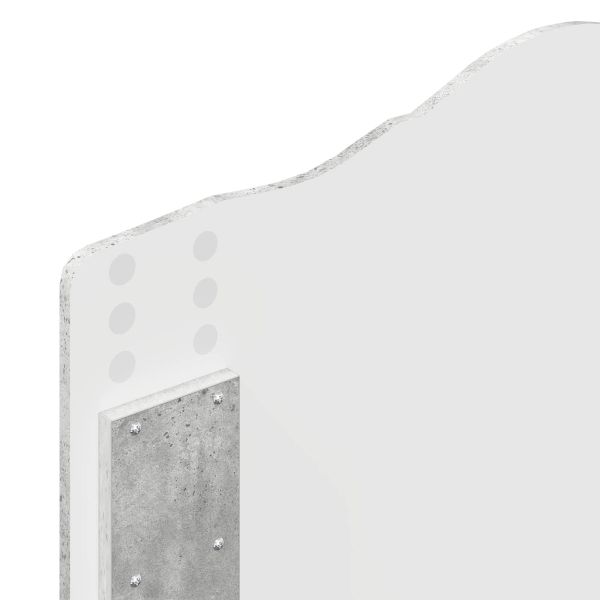 Облегалка за глава Циментено сиво 100 cm Инженерно дърво