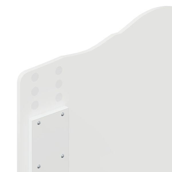 Облегалка за глава Бяло 100 cm Инженерно дърво