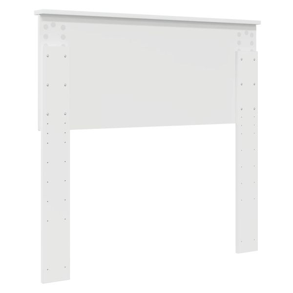 Облегалка за глава с таблото Гланц бяло 90 cm Инженерно дърво