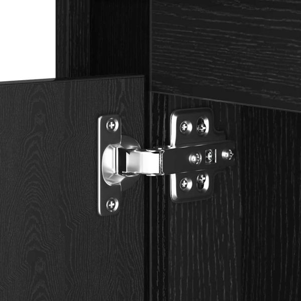 Нощен шкаф Черно 44 x 34,5 x 45 см Инженерно дърво