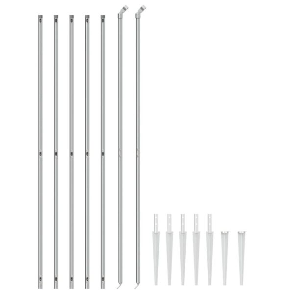 Плетена оградна мрежа с шипове, сребриста, 1,6x10 м