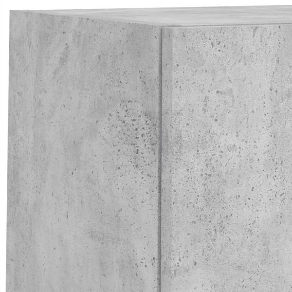 ТВ стенни модули с LED, 6 части, бетонно сиви, инженерно дърво