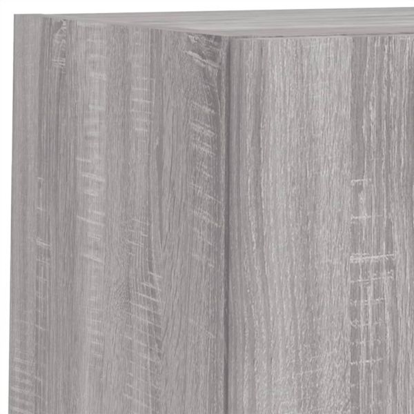 ТВ стенни модули с LED, 6 части, сив сонома, инженерно дърво