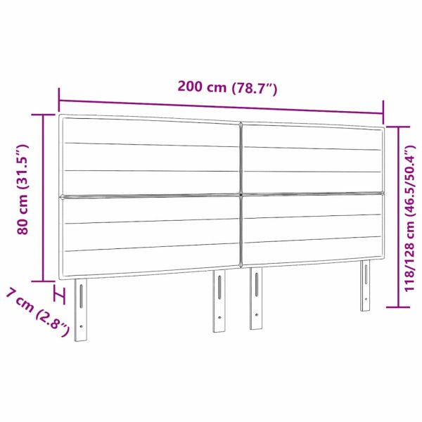LED глава С LED лентисти светлини Тъмен сив 200 cm Полиестер