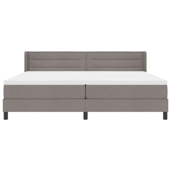 Легло с пружинирана основа Таупе 200 x 200 cm Полиестер