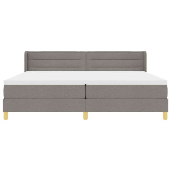 Легло с пружинирана основа Таупе 200 x 200 cm Полиестер