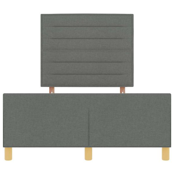 Рамка за легло с таблото Тъмносив 120 x 200 cm текстил