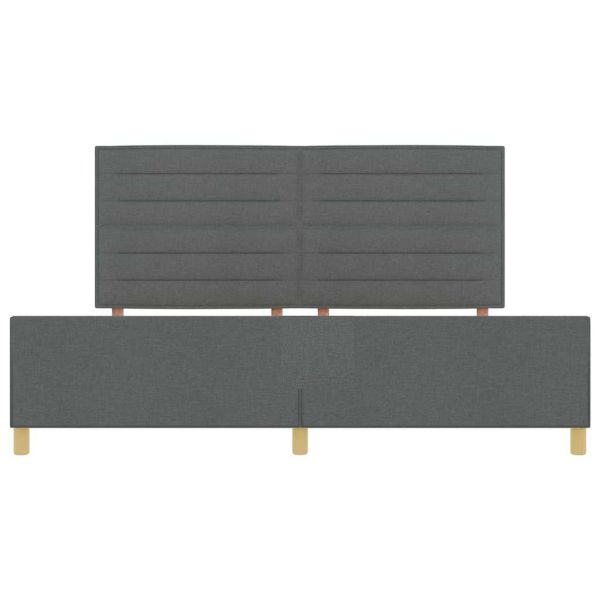 Рамка за легло с таблото Тъмносив 200 x 200 cm текстил