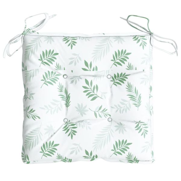 Възглавници за столове, 2 бр, на листа, 40x40x7 см, плат