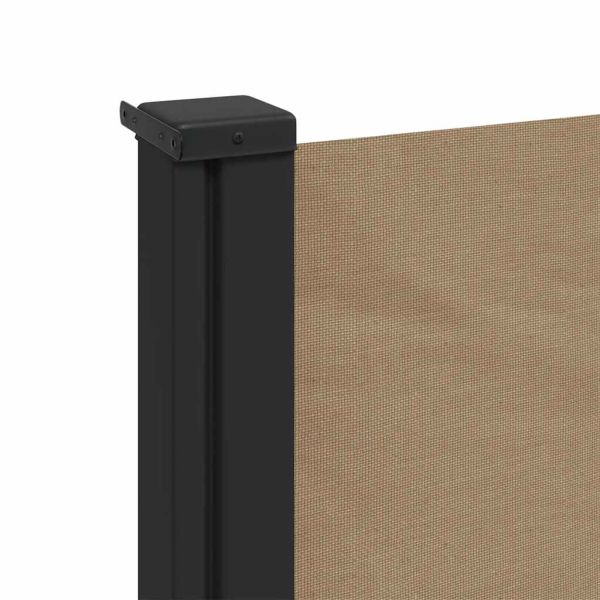 Прибираща се странична тента, таупе, 100x500 см