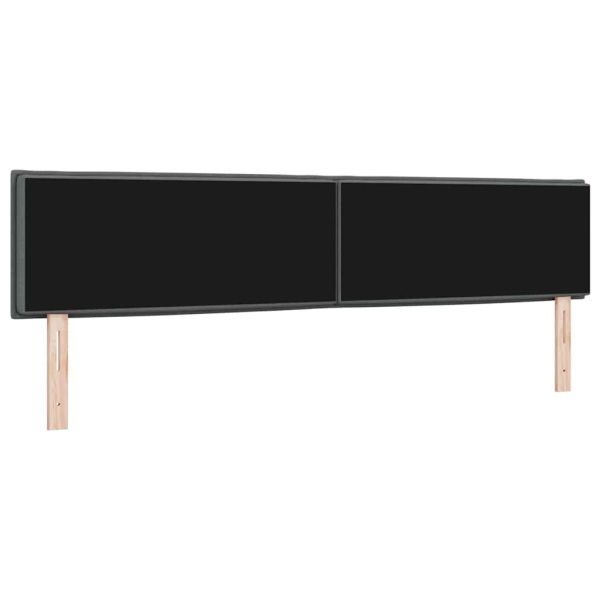 Облегалка за глава с таблото Тъмен сив 200 cm Изкуствена