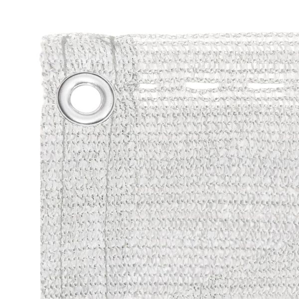 Балконски екран, HDPE, 75x400 см, бял