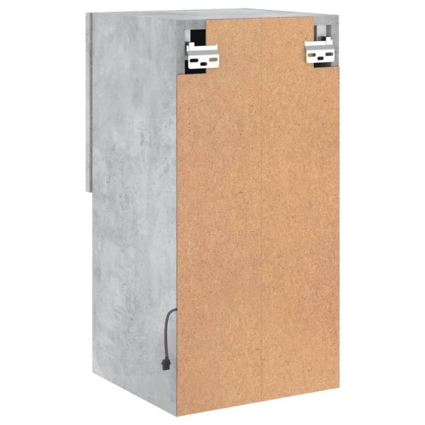 ТВ шкафове с LED осветление 2 бр бетонно сиви 30,5x30x60 см