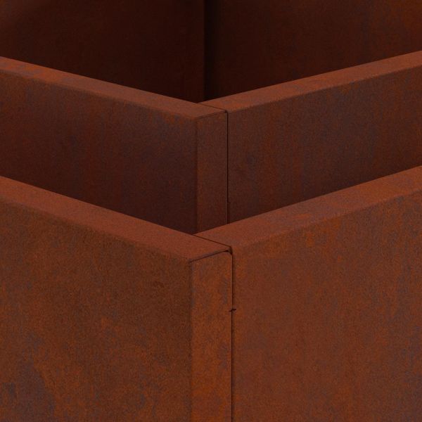 Огнище Кафяво 80 x 80 x 40 cm Патинираща стомана