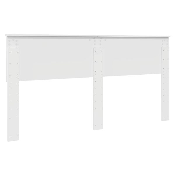 Облегалка за глава Гланц бяло 180 cm Инженерно дърво