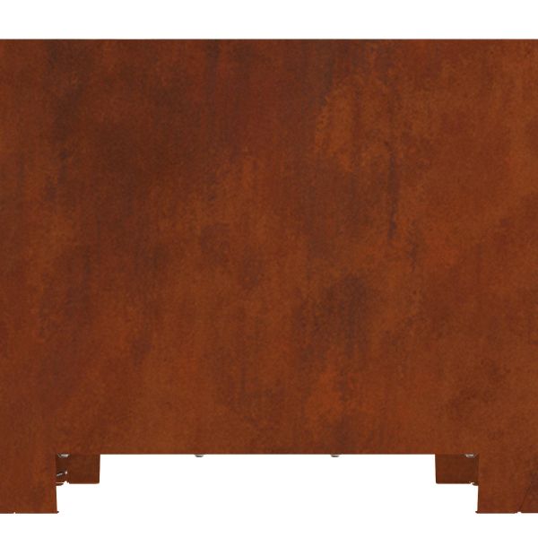 Огнище Кафяво 80 x 80 x 40 cm Патинираща стомана