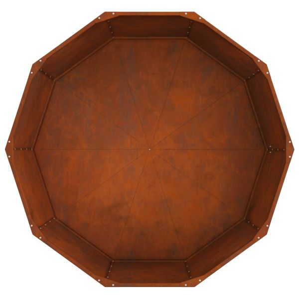 Кашпа Ръждясало 120 x 120 x 50 см Патинираща стомана