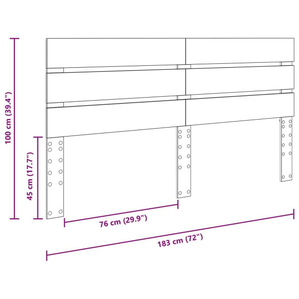 Облегалка за глава Димян дъб 180 cm Инженерно дърво