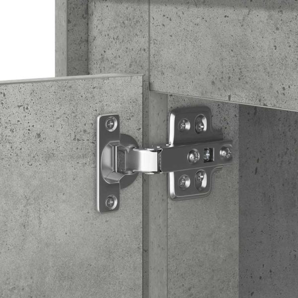 Нощен шкаф Циментено сиво 44 x 34,5 x 45 см Инженерно дърво