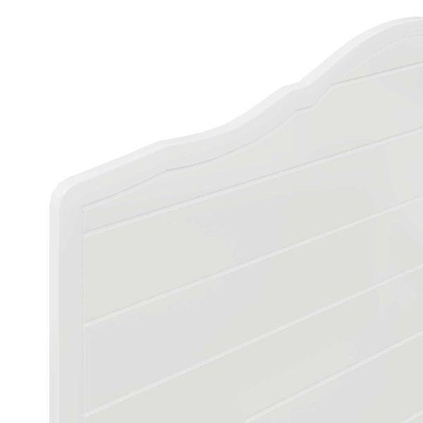 Облегалка за глава Гланц бяло 75 cm Инженерно дърво