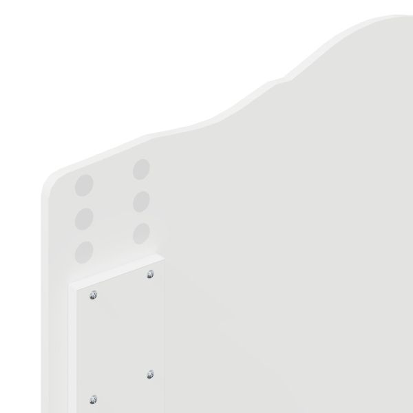 Облегалка за глава Гланц бяло 75 cm Инженерно дърво