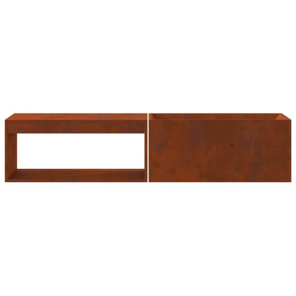 Огнище Кафяво 160 х 45 х 35 см Стомана