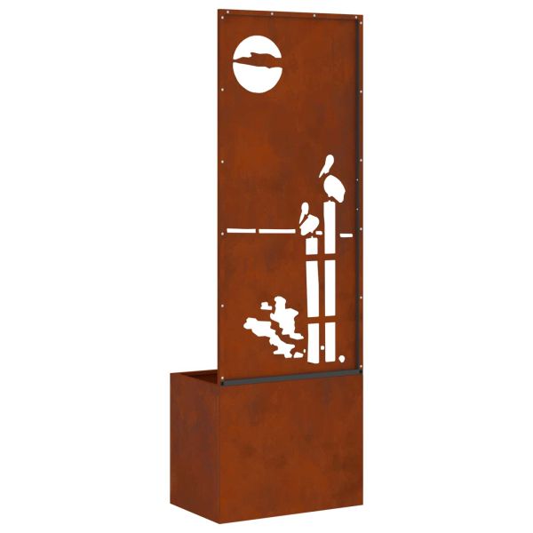 Екран за градинска неприкосновеност Ръждясало 50 x 32 x 150 см