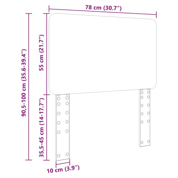 Облегалка за глава Дъб 75 cm Инженерно дърво