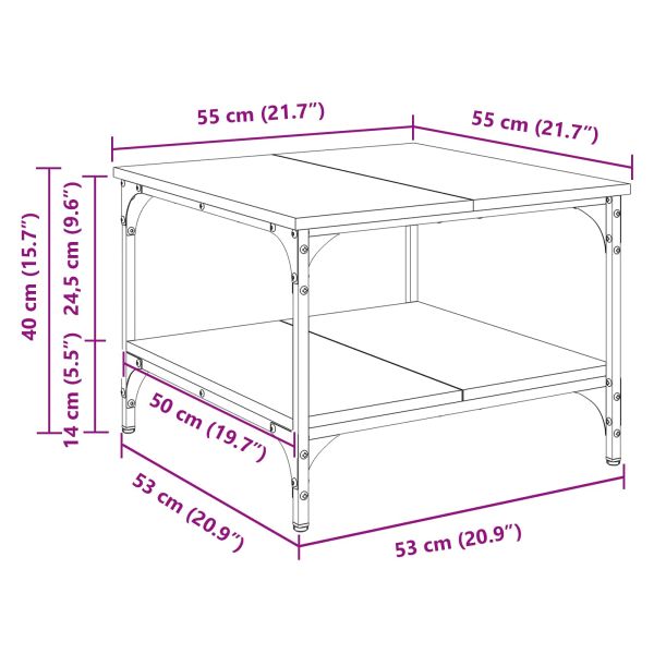 Масичка за кафе Старо дърво 55 x 55 x 40 cm Инженерно дърво