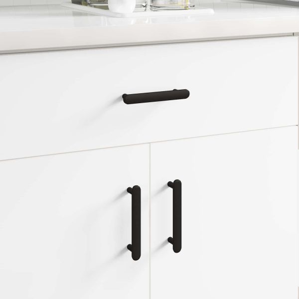 Дръжка за шкаф 2 pcs Черно 121 x 16.6 x 28.3 мм Желязо