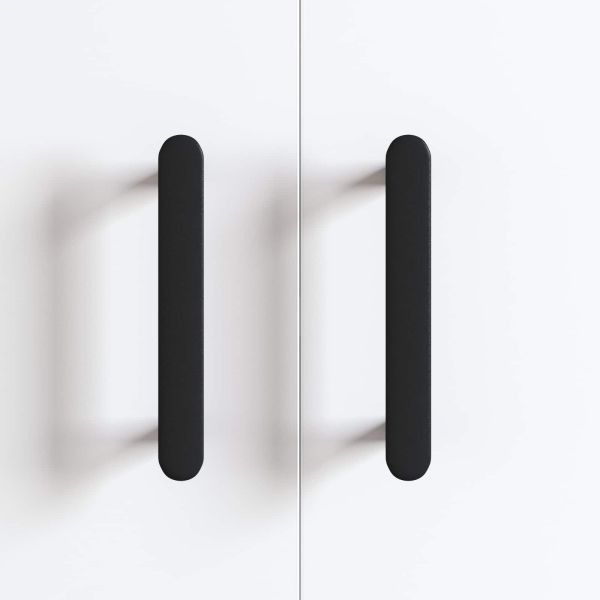 Дръжка за шкаф 2 pcs Черно 121 x 16.6 x 28.3 мм Желязо