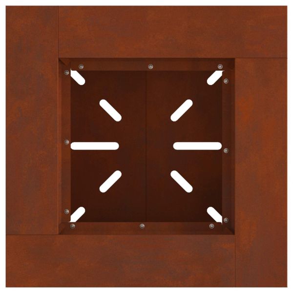 Огнище Кафяво 48 x 48 x 40 см Патинираща стомана