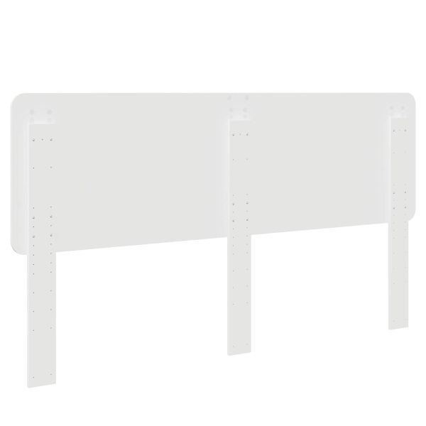 Облегалка за глава Гланц бяло 180 cm Инженерно дърво