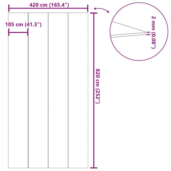 Подложка за басейни светлосива 820x420см полиестерен геотекстил