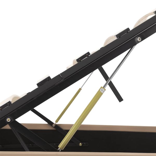 Легло с повдигащ механизъм капучино изкуствена кожа 120x200 cм